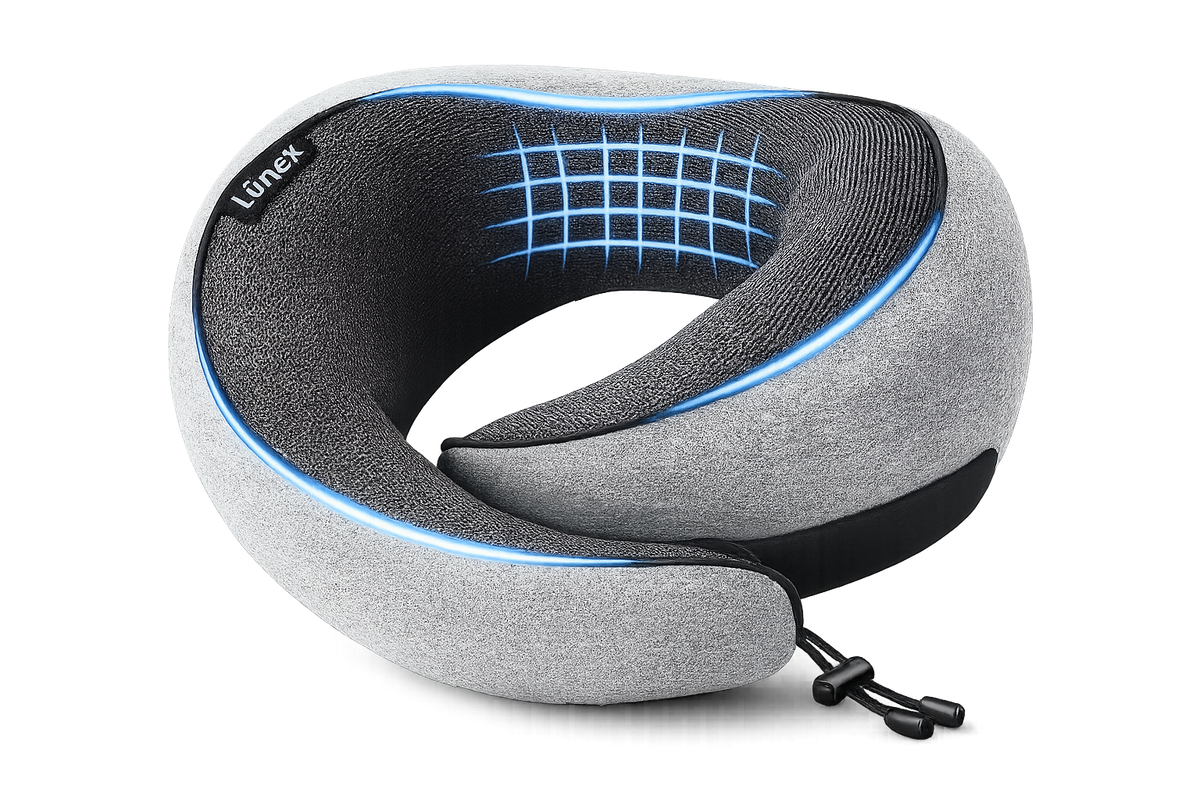 Lunex Premium Grey Travel Neck Pillow